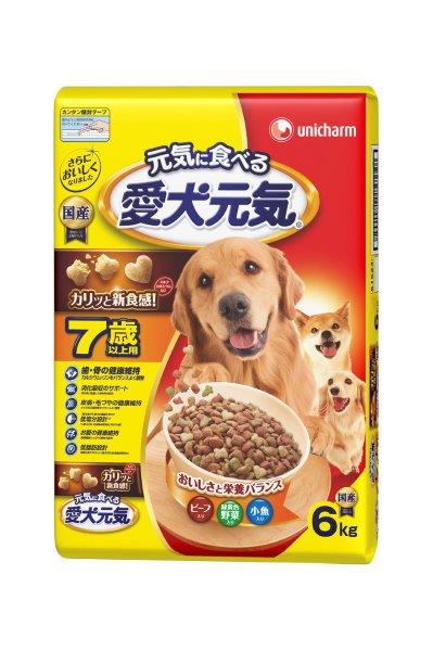 乐天商城 - 愛犬元気　7歳以上用ビーフ6.0kg　【ユニ・チャーム 　ドッグフード　愛犬　ペット用品　ペットグッズ】