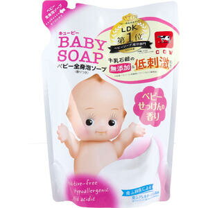 楽天ビューティーメイトキューピー 全身泡ソープ ベビーせっけんの香り 詰替用 350mL　【Baby Soap　牛乳石鹸　無添加　美容　ボディケア　ボディソープ　スキンケア　ベビー用品　赤ちゃん　つめかえ　詰め替え　キユーピー】