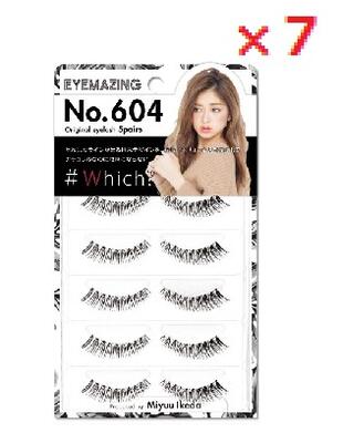 アイメイジング つけまつげ 【7個セット】EYEMAZNG　No.604　 【5ペア×7セット　アイメイジング つけまつげ　付けまつげ　付け睫　付けまつ毛　アイラッシュ　みちょぱLOTZ】