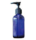 生活の木 青色ガラスポンプ瓶 120ml 【ガラス瓶】(4)