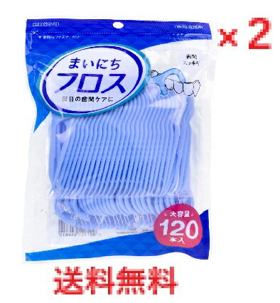 【メール便配送・代引き不可】【2個セット】エビス まいにちフロス 120本入 B-D4681　【エビス　歯間ケア　デンタルフロス　デンタルケア】