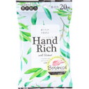 【メール便可能（3点まで）】ハンドリッチ ウエットティシュー 無香料 20枚入【Hand Rich ウェットティッシュペーパー　スキンケア　清潔　お手拭き】