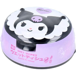サンリオ ウエットティシュ クロミ 80枚入【ウェット　ティッシュ　純水　ケース　アルコール不使用　キッズ　子ども　こども　子供　幼児　マイメロ】