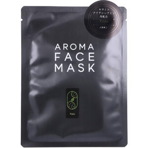 【6点までメール便可能】AROMA FACE MASK(アロマフェイスマスク) ゆず 1枚入 　【シ