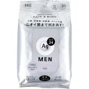 エージーデオ24メン メンズシート フェイス＆ボディ 無香性 30枚入　【Ag DEO　ボディシート　ボディケア　フェイスシート　汗　体臭対策　リフレッシュ　におい　臭い　銀　ウェットシート　ウエットシート　携帯】