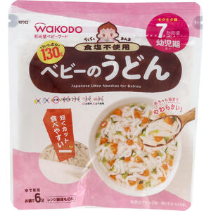 和光堂ベビーフード らくらくまんま ベビーのうどん 130g 【wakodo 赤ちゃん 離乳食 乾麺 乾めん 食塩不使用】