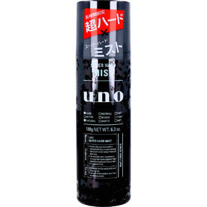 UNO(ウーノ) スーパーハードミスト f 整髪料 180g 【ファイントゥデイ メンズ 男性 ヘアケア ヘアスタイリング ヘアスタイル ヘアセット 超強力 超...