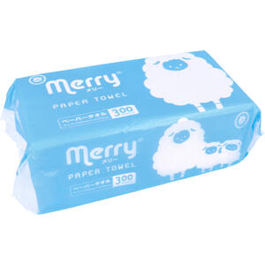 ペーパータオル メリータオル 300枚入 【新橋製紙　環境保全商品　キッチンタオル　キッチンペーパー　..