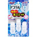 商品説明・仕様 流すたびに、トイレの水ぎわに薬剤が広がり、洗浄成分の働きでしっかり洗浄。 汚れ付着防止効果と、除菌成分による黒ズミ発生を抑える効果で水ぎわのきれいを保ち、お掃除が楽になります。 ●左右2箇所に貼り付けるので、薬剤成分が水ぎわに効果的にいきわたります。 ●1回に左右2箇所に貼りつけて約1週間使用できます。(気温・水温・水量などにより、多少変化します。) ●流れる水は無色です。 ※黒ズミの発生原因になる菌の繁殖を抑えます。ただし、すべての菌を除菌するわけではありません。使用環境・汚れの程度により、効果が異なることがあります。使用期間中、まったく黒ズミが発生しない訳ではありません。 【品名】トイレ用合成洗剤 【用途】陶器製洋式トイレの便器用 【成分】香料、界面活性剤(非イオン、両性、陽イオン) 【液性】弱酸性～中性 【使用方法】 ★注意！・除菌剤を配合しているので使用中、認知症の方や乳幼児が触れないようにする。 ★お願い！・便器を掃除してからご使用ください。・左右均等の大きさで2箇所に貼り付けてください。(1)キャップを外し容器先端を便器の平らな面にしっかりと押し当てる。(2)便器に容器先端を押し当てたまま、容器お尻部分をにぎり薬剤を約半分量押し出す。花びらが盛り上がるまで容器先端を浮かせない。(3)容器をまっすぐ便器から引き離す。(花びらジェルが1つ作れます。)(4)次に容器顔部分をにぎり残りの薬剤を押し出し、花びらジェルをもう1つ作る。※容器に薬剤が多く残った場合は、さらにもう1つ花びらジェルを便器に作ってください。・1週間以上経った花びらジェルや小さくなった花びらジェルは、トイレブラシで擦りトイレ用洗剤として使用ください。・水流の出口付近に付けると、水はねしたり薬剤が流れ落ちたりすることがあります。・便器の種類や水流の強さによって、泡立ちが少ないことがありますが、洗浄効果に問題はありません。※使用できない便器・陶器製以外の便器（樹脂製など)には使用できない。・陶器製とわからない場合は、便器の取扱説明書でご確認ください。 【使用上の注意】・除菌剤を使用しているので認知症の方や乳幼児の誤食防止のために、便器のふたを閉める、製品を手の届かないところに置くなど、特に注意する。・用途外に使用しない。・陶器製以外の便器(樹脂製など)には使用しない。・火気や、直射日光を避け、40度以上になるところに置かない。・使用中、水がはねたり、薬剤の固まりが残った場合は、トイレブラシで落とす。・製品は浄化槽及び浄化槽内のバクテリアに影響を与えません。 【応急処置】・目に入った場合は、こすらずすぐに流水で充分に洗い流す。・飲み込んだ場合は、吐かせずコップ1～2杯の水を飲む。・皮ふについた場合は、水で充分に洗い流す。・気分が悪くなったときは、使用を中止する。・異常のある場合は製品の説明書きを持参し、医師に相談する。 内容量：7.5gX3本 製造国：日本 発売元：小林製薬株式会社 広告文責（有）テクノウエア　TEL 06-4307-6393 ※パッケージデザイン・仕様は予告なく変更することがあります。