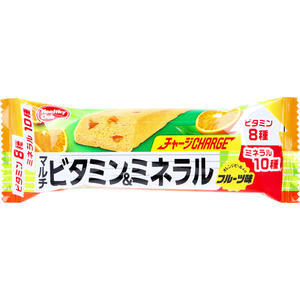 ヘルシークラブ チャージ マルチビタミン＆ミネラル フルーツ味 1本入【バータイプ　クッキー　おやつ　お菓子　栄養機能食品　カルシウム　鉄　Ca　Fe】