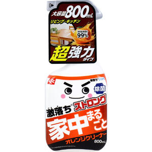 激落ちストロング オレンジクリーナー 800mL 【住宅用合成洗剤 住居用汚れ落とし オレンジオイル 洗浄剤 掃除 キッチン 台所 油汚れ リビング 皮脂汚れ】