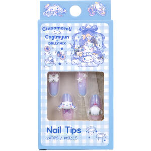 【メール便は8点まで可能】シナモロール こぎみゅん DMX ネイルチップ 24枚入 【サンリオ ネイルケア 付け爪 つけ爪 手指 指先 おしゃれ シナモンロール】