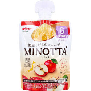 ピジョン くだものスムージー MINOTTA(ミノッタ) ふじりんご 70g 【pigeon 果実加工品 ベビーフード 果汁 フルーツ 果物 ジュース 離乳食 赤ちゃん 子供 こども 子ども 乳児 幼児】