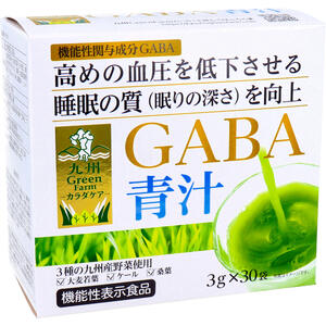 九州Green Farmカラダケア GABA青汁 3g×30袋入　【新日配薬品　グリーンファーム　九州産大麦若葉　国産青汁　日本産青汁　機能性表示食品　ギャバ　睡眠の質　健康食品　健康ドリンク　ヘルシードリンク】