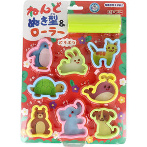 ギンポー ねんどぬき型&ローラー どうぶつ 【小学生 幼児 幼稚園 子ども 子供 こども 遊び あそび 親子 教材 粘土 型抜き ぬきがた かたぬき 型ぬき 動...