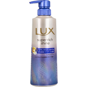 ラックス スーパーリッチシャイン リラックスナイトケア まとまりシャンプー 400g　【LUX　ユニリーバ　ユニ・リーバ　保湿　加水分解シルク　アルガンオイル　ラベンダーエキス　本体】