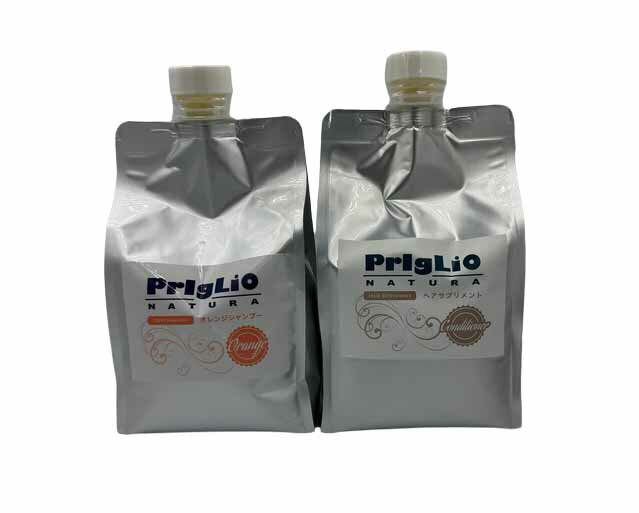 【送料無料】マティーズプリグリオD　オレンジシャンプー＆サプリメント　各900ml詰め替え用セット(4)