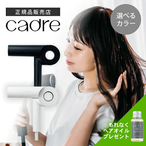 【選べるカラー/送料無料/ヘアオイル付き】cadre hair dryer カドレ ヘアドライヤー ブラック/ホワイト CDR01BK CDR0…