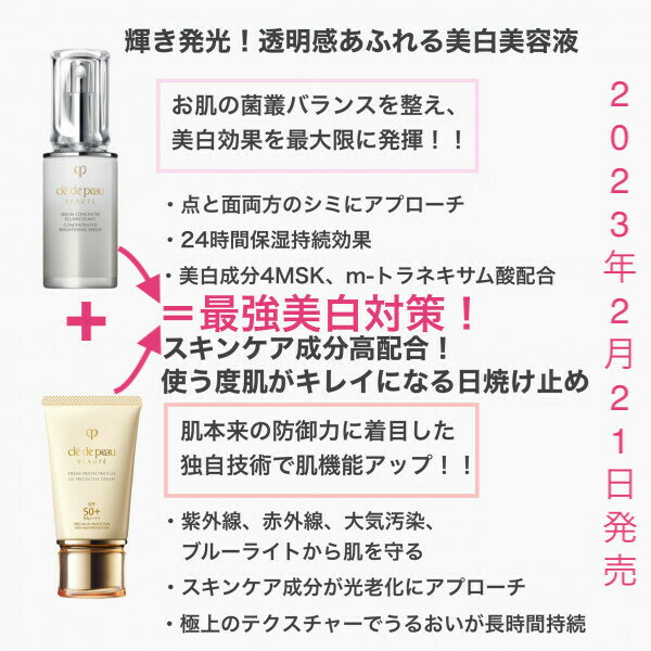 【国内正規品】資生堂 クレ・ド・ポー ボーテ セラムコンサントレエクレルシサンn 40mL本体 2023年2月21発売 美白美容 透明感 保湿感 美白有効成分配合 本気のシミ・そばかす予防に！ beautyqueen2022-10000297 Beauty Queen Cosme楽天市場店 サンプル画像3