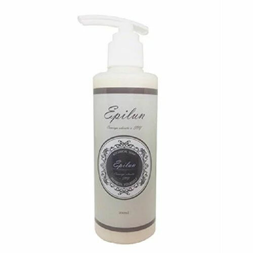 【商品名】ボタニカルボディソープ〜epilun（エピルン） 【内容量】200ml 【全成分】水、ココアンホ酢酸Na、ココイルメチルタウリンNa、ラウリン酸、オレイン酸、コカミドDEA、水酸化K、ミリスチン酸、ジステアリン酸グリコール、パルミチン酸、ステアリン酸、クエン酸、トルマリン、オリーブ果実油、コーヒー種子エキス、豆乳発酵液、ダイズ種子エキス、ラレアディバリカタエキス、ヒアルロン酸Na、コラーゲン、グリチルリチン酸2K、アルブチン、アスコルビルグルコシド、ヤシ油、アラビアコーヒーノキ種子油、カフェイン、BG、レシチン、グリセリン、エチドロン酸4Na、フェノキシエタノール、香料、イランイラン花油、セラミド3、プラセンタエキス、レスベラトロール、ブドウ葉/皮/種子エキス、ブロメライン、カラメル 【ご使用方法】石けんをよく泡立て、泡で包み込むようにやさしく洗い、その後泡をよく洗い流してください。