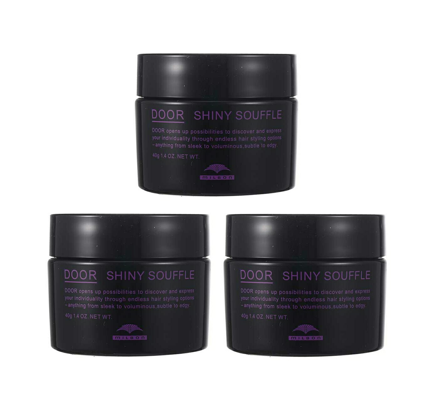 【3個まとめ買い】箱に傷あり！ミルボン　DOOR　ドア　シャイニースフレ　40g　3個セット　【送料無料】