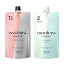 資生堂 クリスタライジングストレート 1剤 S 2剤 クリーム 各400g セット販売 (業務用縮毛矯正剤)
