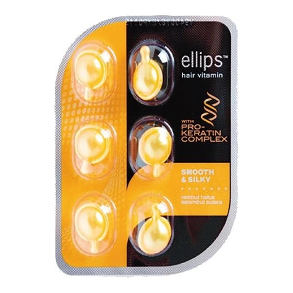 エリップス プロケラチンコンプレックス シート SMOOTH＆SILKY イエロー 1ml x 6粒ヘアケア トリートメント 洗い流さないトリートメント ヘアオイル カプセル型のサムネイル