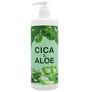 CICA&ALOE スキンケアローション 500mL乾燥肌 敏感肌 保湿 大容量 コラーゲン ヒアルロン酸 無添加処方 ツボクサエキス シカ アロエ