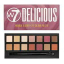 【ポスト投函便】No.7デリシャス/W7 アイシャドウパレット 14色入り/Delicious/ミラー付・シャドウブラシ付き紙パッケージ BC-K(4)