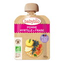 babybio(ベビービオ)ベビースムージー アップル・ブルーベリー・ストロベリー 90g【生後6ヶ月頃〜大人まで】ミトク 離乳食 ダイエット 美容 栄養補給 ...