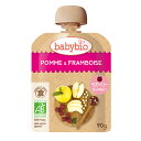 babybio(ベビービオ)ベビースムージー アップル・ラズベリー 90g【生後6ヶ月頃〜大人まで】ミトク 離乳食 ダイエット 美容 栄養補給 有機JAS 砂糖...