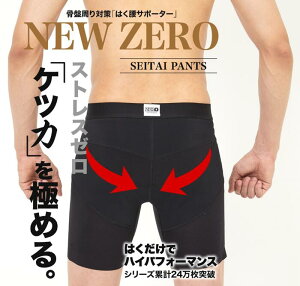 メンズ 整体 パンツ 整体パンツ NEWZERO 1枚入り 骨盤 補正 姿勢 改善 矯正 整体 ショーツ 整体 トレーナー監修 インナー ダイエット ポッコリお腹 履くだけ 送料無料 腰サポーター 下半身ダイエット 補正下着 骨盤補正 骨盤矯正 整体パンツ 補正下着