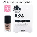 【 クリア 2個セット 】 爪 保護 メンズ BRO. FOR MEN Nail Coat 4ml 爪保護 ネイルコート 乾燥 ネイルケア 爪保護美容成分 トップコート 男 爪磨き 爪 研ぎ爪 美容液 ケア爪 を ケアする 指先 手入れ 保護 ネイル 補強 強化 ジェル ネイル 男 女 おすすめ 送料無料