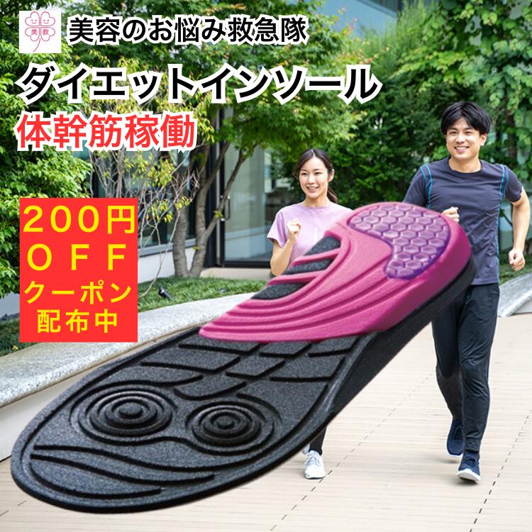 【200円OFFクーポン配布中】 インソール ダイエット インソール 中敷き 体幹筋エクササイズインソール ツインボール ダイエットインソール レディース メンズ O脚 姿勢改善 衝撃吸収 扁平足 骨盤 疲れない 美脚 脚痩せ スポーツ 靴 薄型 アーチサポート ウォーキング