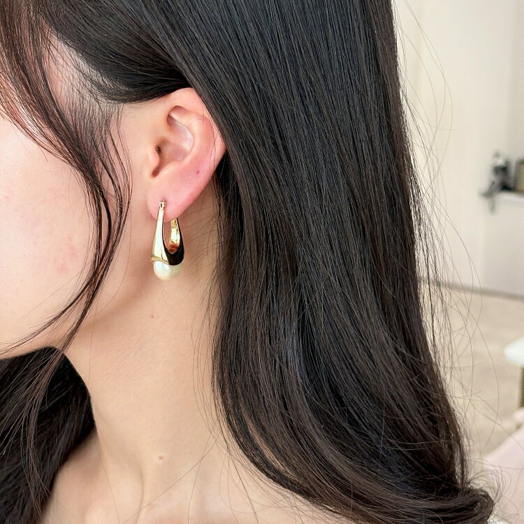 Rakuten - 韓国 アクセサリー ピアス ジュエリー ピアス サークルピアス 垂れる 上品 エレガント lattencos ラテアンドコス 新大久保から発送