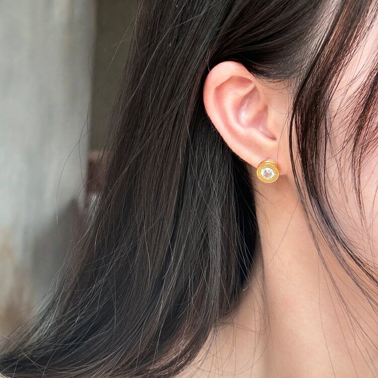 Rakuten - 韓国 アクセサリー ピアス ジュエリー ピアス サークルピアス 垂れる 上品 エレガント lattencos ラテアンドコス 新大久保から発送
