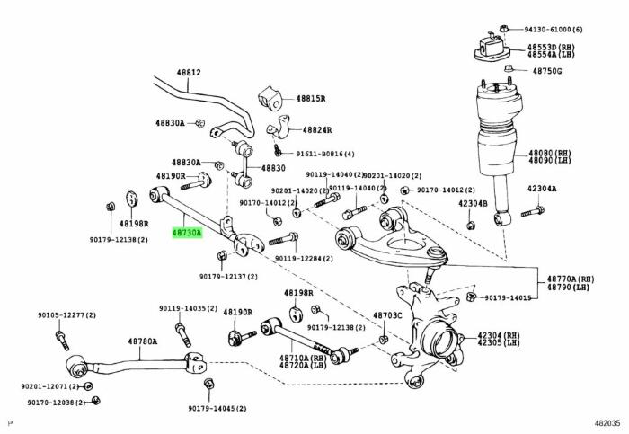 トヨタ セルシオ センチュリー GZG50リヤサスペンション アームASSY NO.2 ARM ASSY, REAR SUSPENSION, NO.2 2005/01 - 2017/01 純正 Genuine