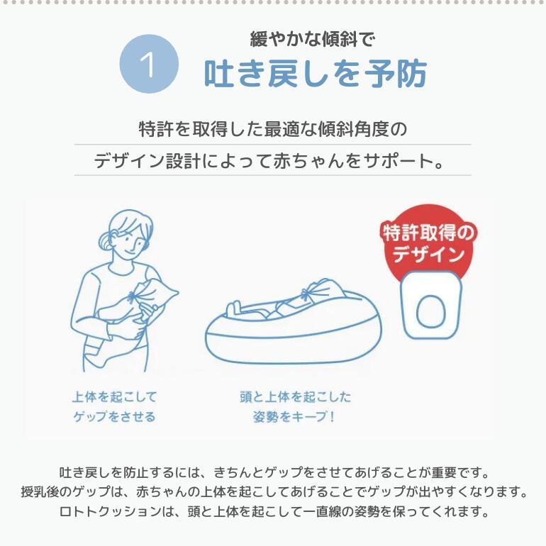 【5%OFFクーポン付5月15日まで】ロトトクッション赤ちゃん枕吐き戻し防止吐き戻し吐き戻し防止枕対策クッション出産祝いベビー枕ベッドカバー洗える新生児斜面枕Cカーブ背中スイッチ背中センサー吐き戻し防止クッション専用ケース付べべアンパン