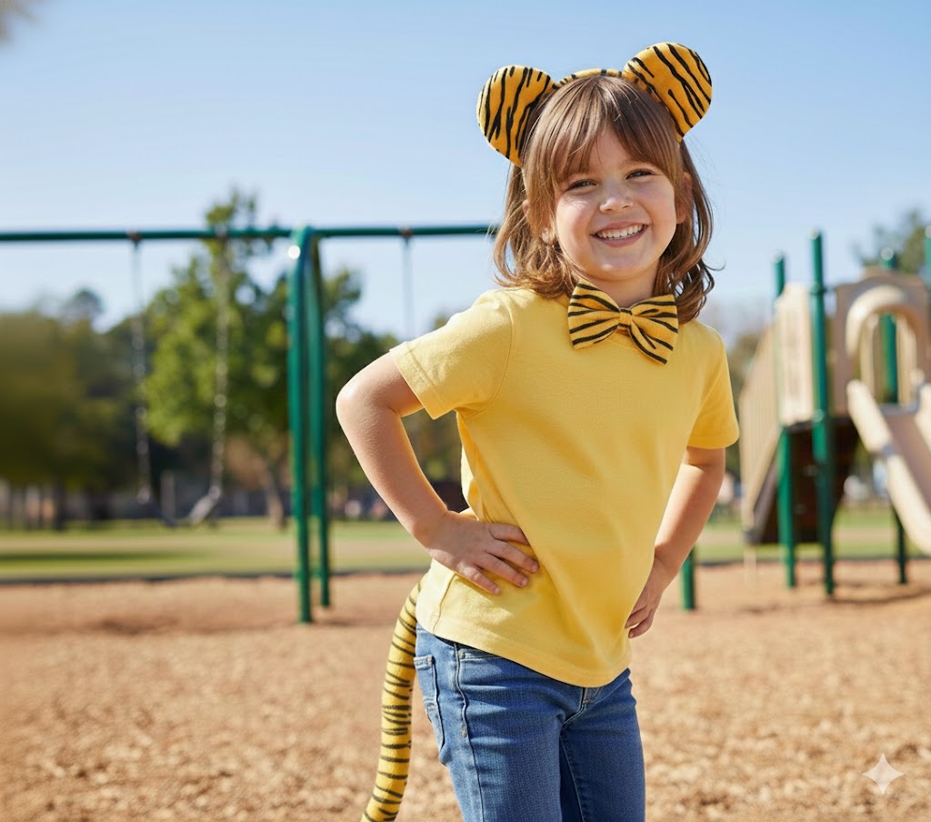 とら アニマル カチューシャ キッズ 用 尻尾 蝶ネクタイ 付き仮装 グッツ コスプレ コスチューム ハロウィーン ハロウィン クリスマスパーティー イベント 変身 余興 発表 会 衣装 用 舞台 衣裳kids ジュニア 子供 虎 トラ タイガー 干支 動物