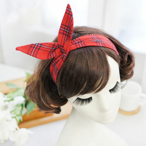 チェック 柄 リボン ウサ 耳 ヘア バンドカチューム レディース メンズ 大人 男性 女性 スノボー スキー スノーボードイベント コンサート パーティー などにヘッドドレス 結婚式 パーティー ヘアアクセサリー ヘッドアクセ うさ みみ 耳