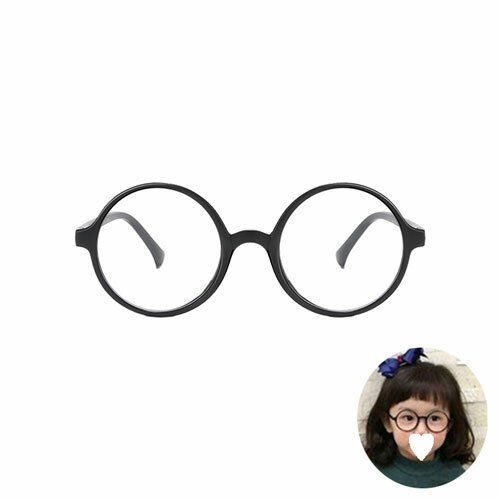キッズ サークル フレーム 伊達めがねレンズ 無し kids ジュニア 子供 幼稚園小学生 かわいい 可愛いハ..