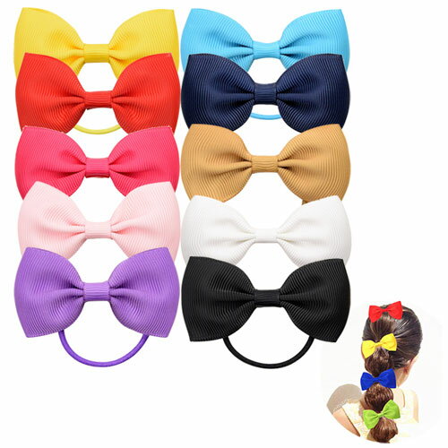 Hair Rubber Band - 2個1セット 幅 7.5 cm リボン ヘアゴムヘア アクセサリー アクセ ヘッド ドレスお洒落 で 可愛い アレンジ 使い 方 色々チア ヒップホップ ダンスステージ 目印 舞台 映え 衣装 衣裳 りぼん へあ ごむポニーテール ツインテール に