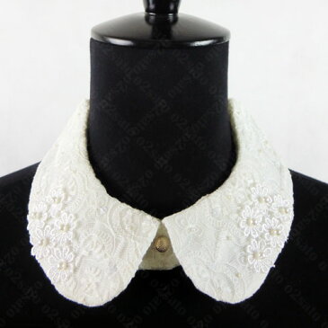 レース 付き つけ襟 風 パール付きシンプル かわいい 可愛い お洒落 つけ襟 付け襟 つけえり エリ 襟 レディース結婚式 ウエディング パーティー 舞台 衣装 衣裳 二次会 余興ダンス 発表会 コスプレ イベント コンサート 仮装 ハロウィン用