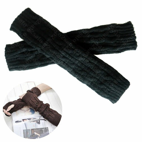 無地 織模様 セミ アームウォーマー 長さ 30 cm 幅 8 cm 手の甲回り20cm指先 が 自由 に 使えるから 便利通勤 通学 に お洒落 で 可愛い棉...