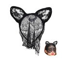 猫 耳 ベール付き レース カチューシャ ヘア アクセサリー アクセ ヘッド ドレスクリスマス ハロウィン コスチューム コスプレ 仮装 結婚式 ウエディング 誕生日卒園 卒業 入学 入園 式 舞台 衣装 衣裳 余興 用 会 祭 グッツ ネコ ミミ ねこ みみ