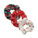 3種各1個セット クリスマス カラー シュシュ直径 9 cm アレンジ 使い 方 色々サテン 素材 ヘッドアクセヘアアクセサリー ヘアアクセ アクセパーティ― ...