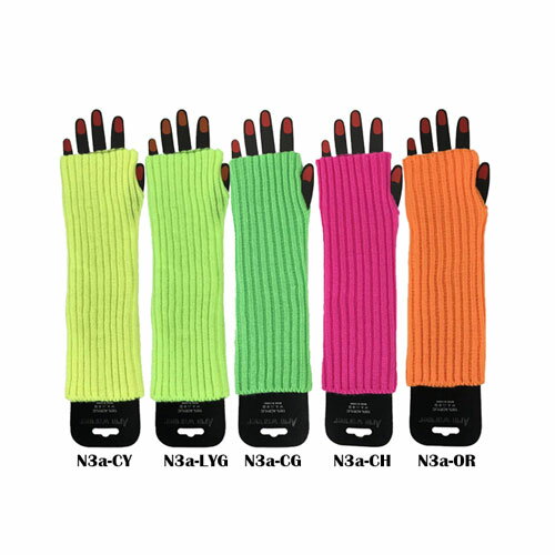 ネオンカラー セミ アームカバー 長さ 30 cm 横 7.5 cm 手の甲回り19 cm指先 が 自由 に 使えるのも 便利通勤 通学 に お洒落 で 可愛い...
