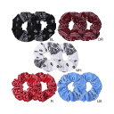 2個 1セットシュシュ バンダナ 柄ポリエステル シュシュ 直径 10 cmヘア アクセサリー アクセ ヘッド ドレスお洒落 で かわいい アレンジ 使い 方 ...