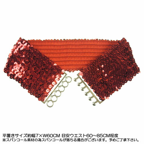 スパンコールウエストベルト幅 7 cm 長さ ...の紹介画像3