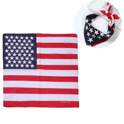 星条旗 模様 バンダナハンカチLIVE フェス ライブ 用 ビーチ リゾートハロウィン 仮装 用 コスプレ 学..